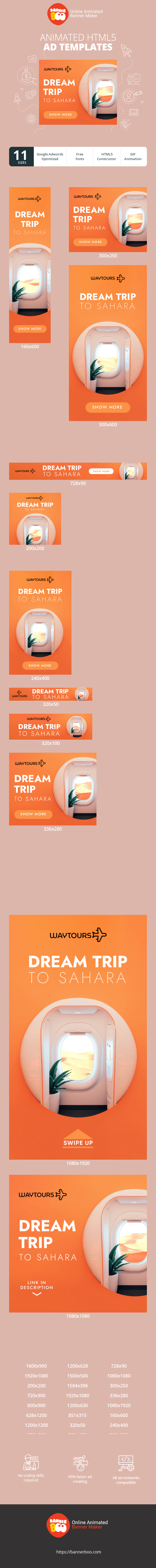 Szablon reklamy banerowej — Wymarzona podróż — Do Sahary