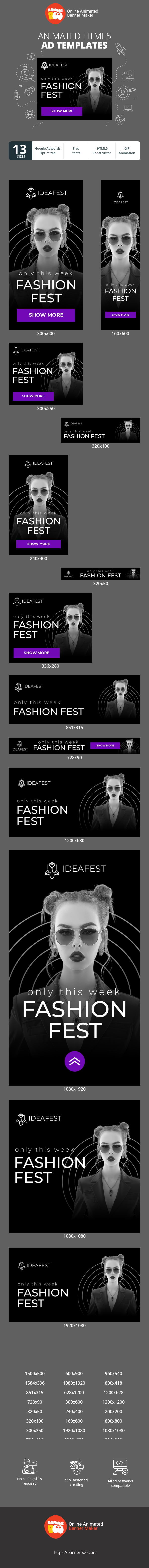 Banner ad template — Only This Week — Fashion Fest