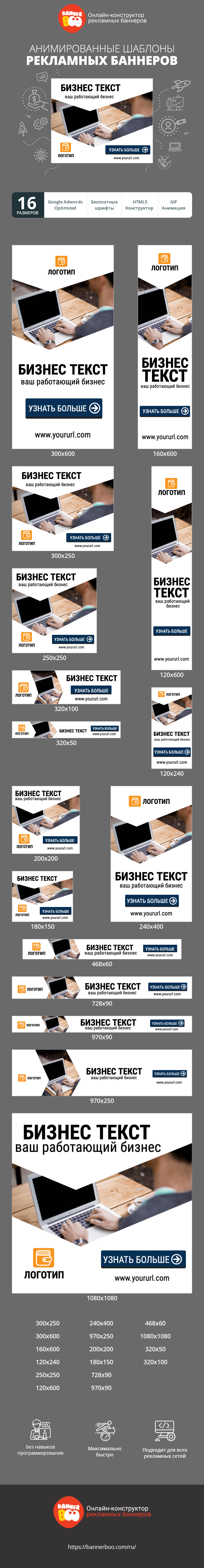 Шаблон рекламного баннера — Ваш работающий бизнес