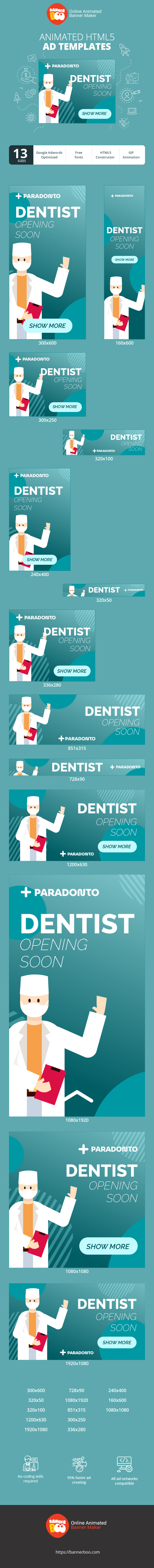 Banner ad template — Dentist — Opening Soon