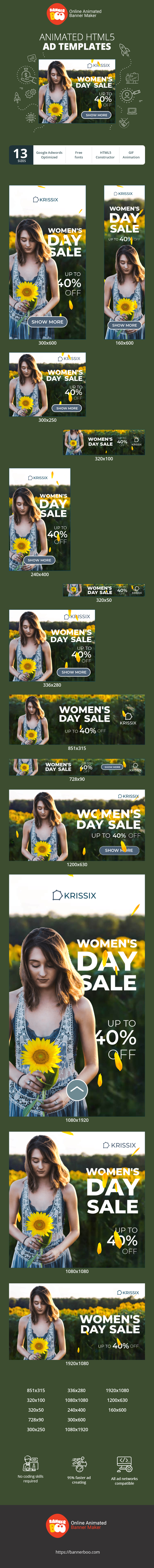 Szablon reklamy banerowej — Frauentagsangebot – Bis zu 40 % Rabatt