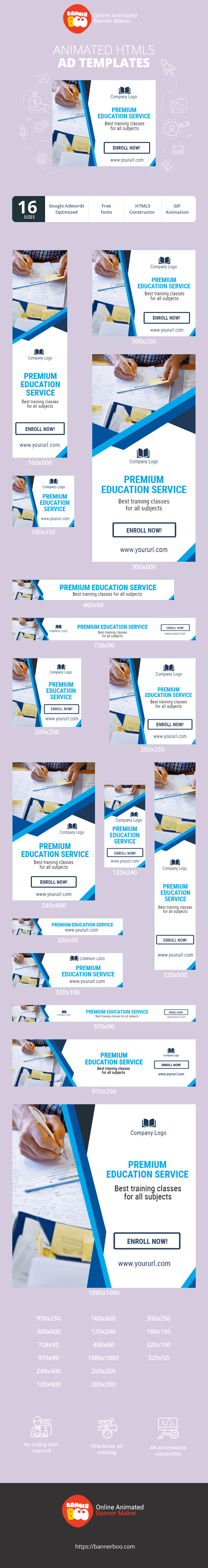 Banner ad template — Premium Education Service