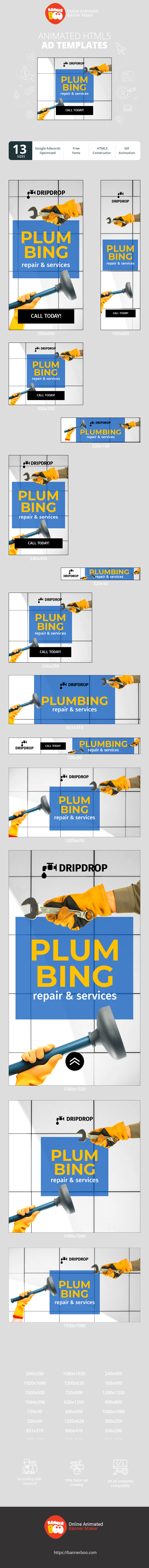 Szablon reklamy banerowej — Sanitär — Reparatur & Dienstleistungen