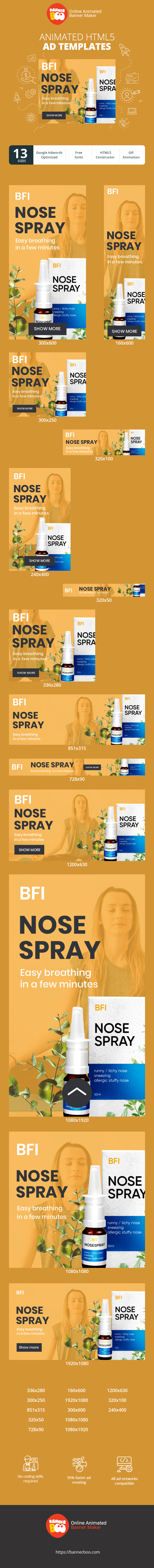 Szablon reklamy banerowej — Eine Erkältung? — Nasenspray für leichte Atmung in wenigen Minuten