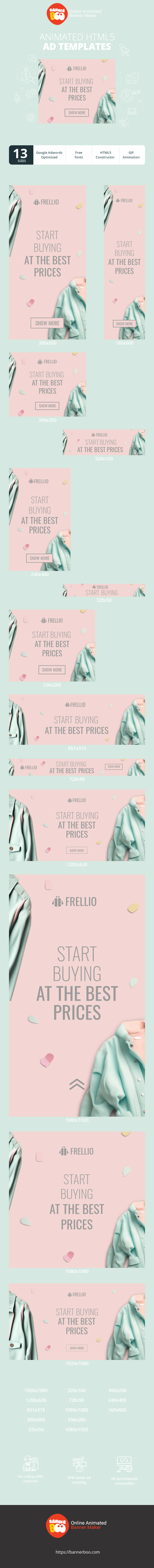 Szablon reklamy banerowej — Beginnen Sie mit dem Kauf zu den besten Preisen — E-Commerce