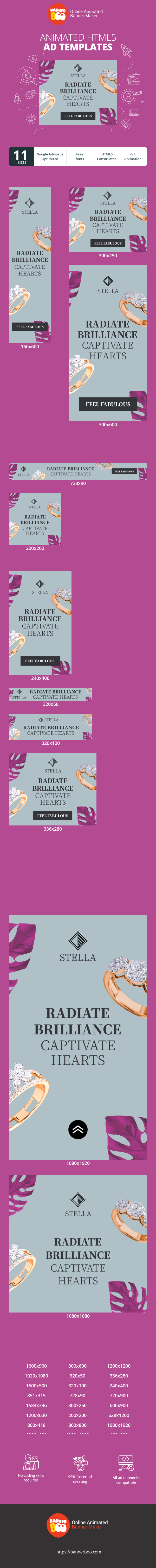 Szablon reklamy banerowej — Strahle Brillanz, fessle Herzen — Schmuck