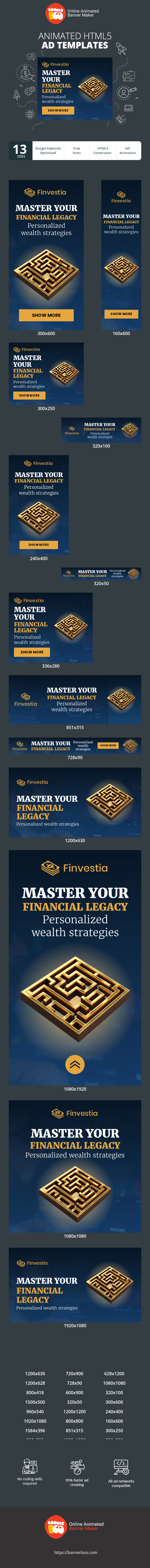 Banner ad template — Master Your Financial Legacy — Personalised Wealth Strategies