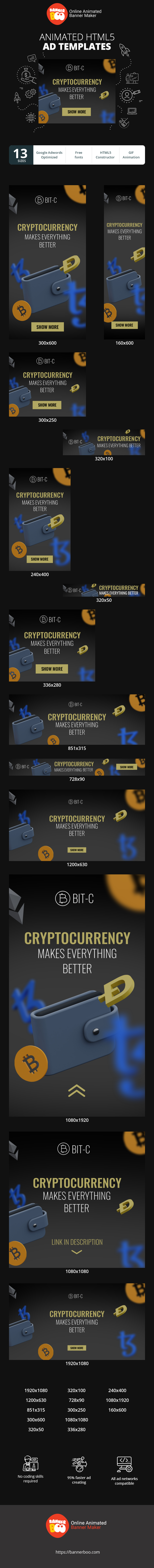 Banner ad template — Cryptocurrency — Makes Everything Better