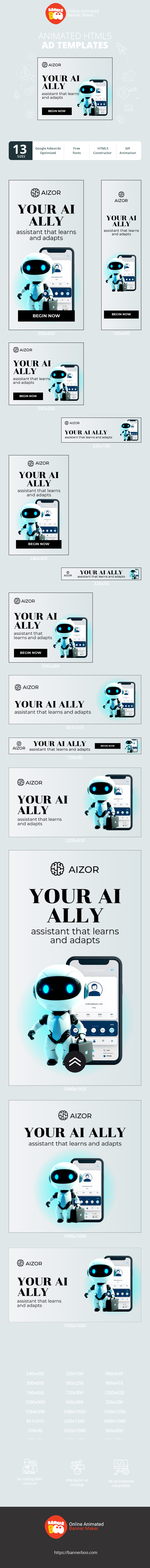 배너 광고 템플릿— 당신의 AI 동반자 — 학습하고 적응하는 어시스턴트