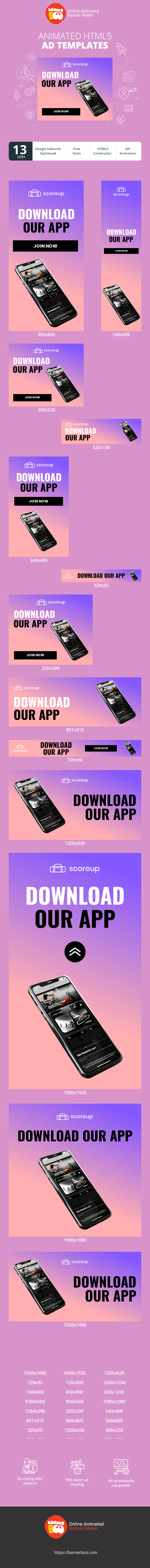 Banner ad template — Take Care of Your Body — Download Our App