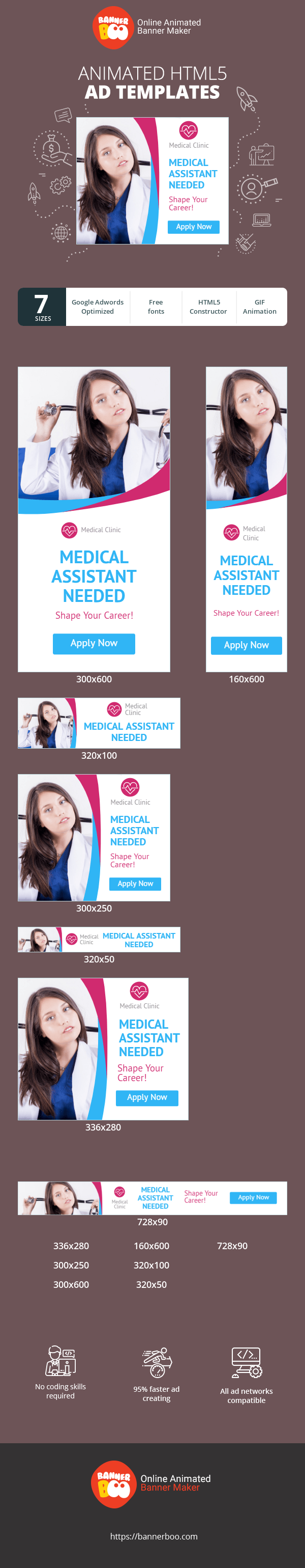 Banner ad template — Medical Assistant Needed