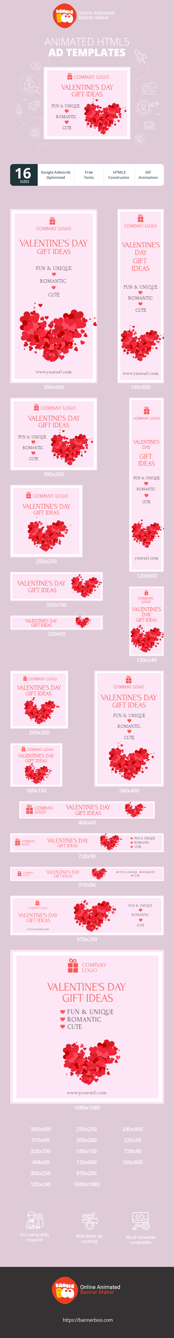 Banner ad template — Valentine's Day Gift Ideas