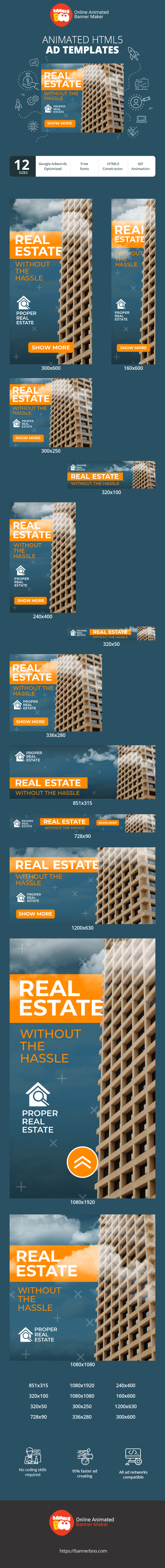 Szablon reklamy banerowej — Immobilien — Ohne den Aufwand