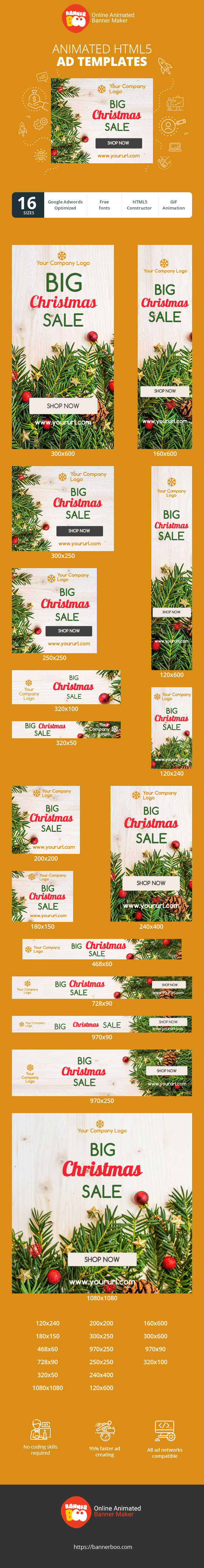 Szablon reklamy banerowej — Großer Weihnachtverkauf