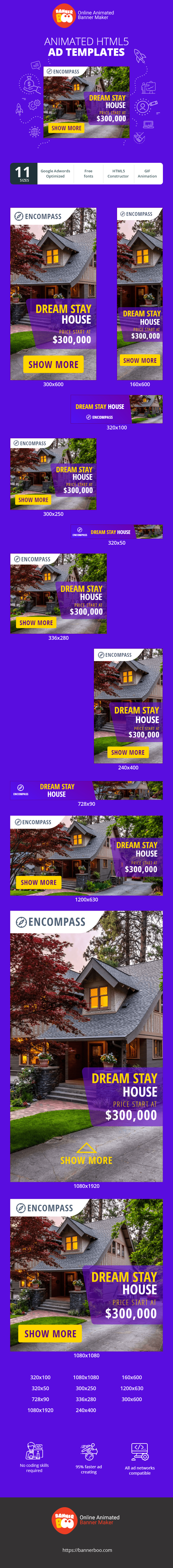 Szablon reklamy banerowej — Dream Stay Haus — Preis ab 300.000 $