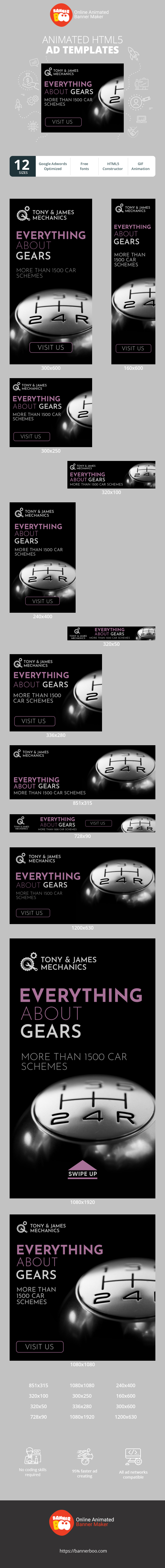 Banner ad template — Everything About Gears — More Than 1500 Car Schemes