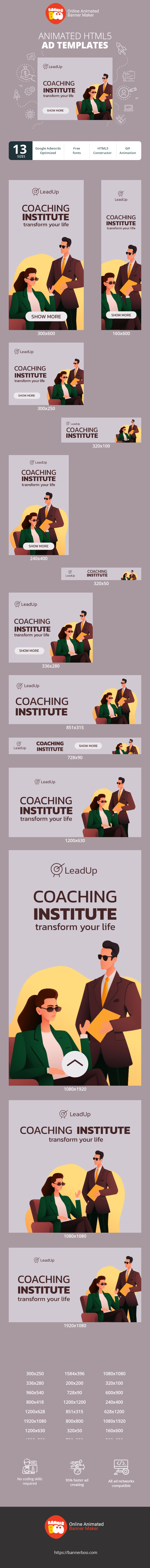 Szablon reklamy banerowej — Coaching-Institut — Verändere Dein Leben