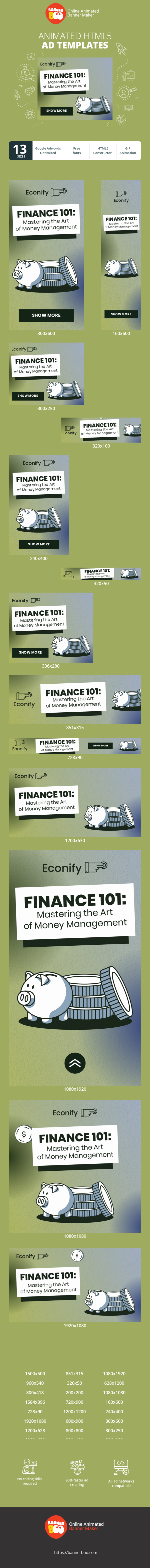 Banner ad template — Finance 101 — Mastering The Art Of Money Management