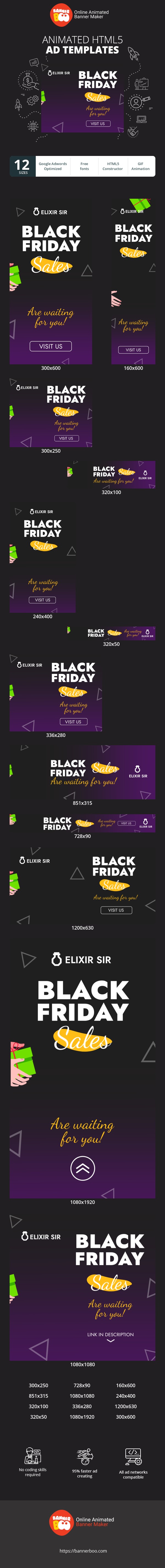 Banner ad template — Black Friday Sales — Are Waiting For You!