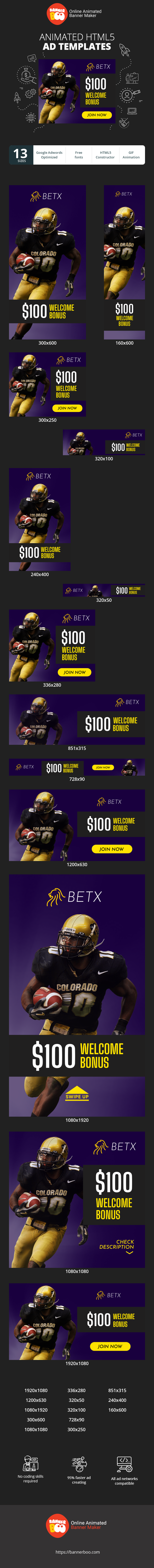 Banner ad template — $100 Welcom Bonus — As Seen On Tv Save & Secure