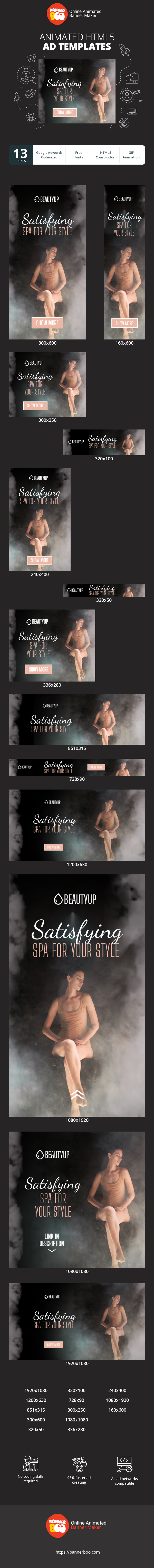 Banner ad template — Satisfying Spa For Your Style — Spa
