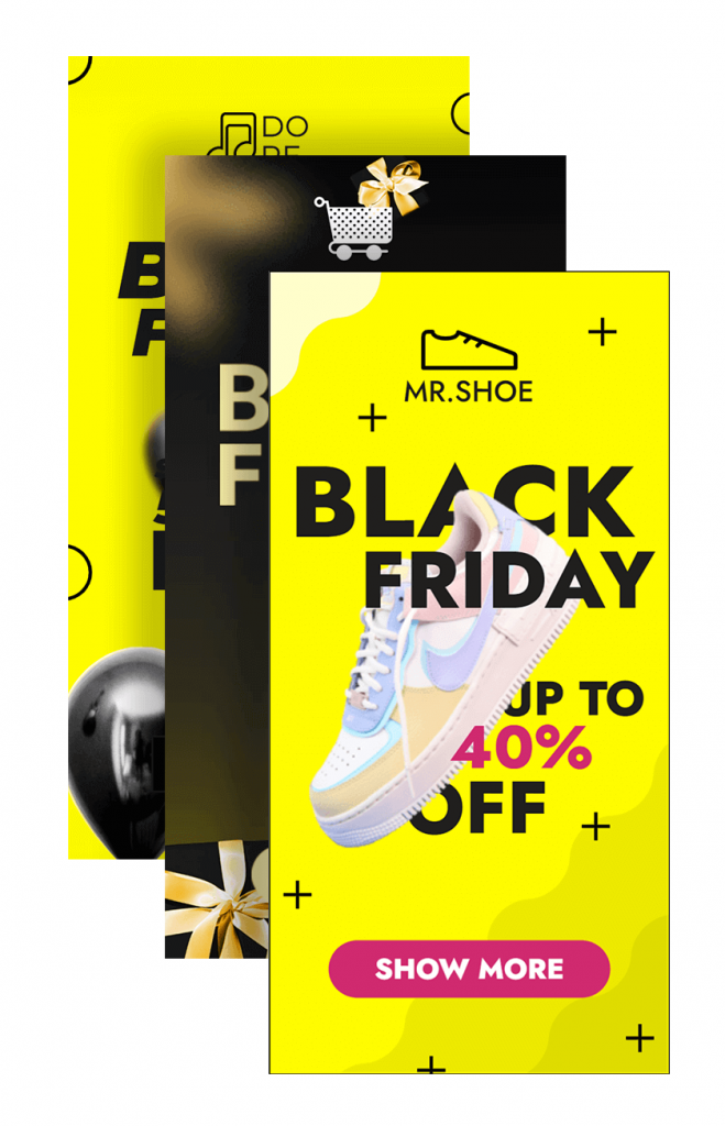 HTML5-Bannervorlagen für den Black Friday