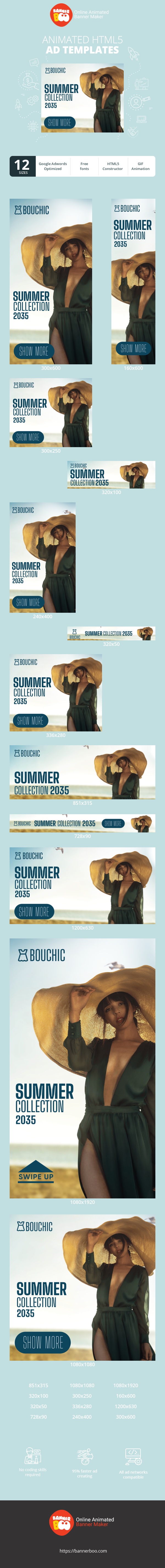 Banner ad template — Summer Collection 2035 — Clothes Shop