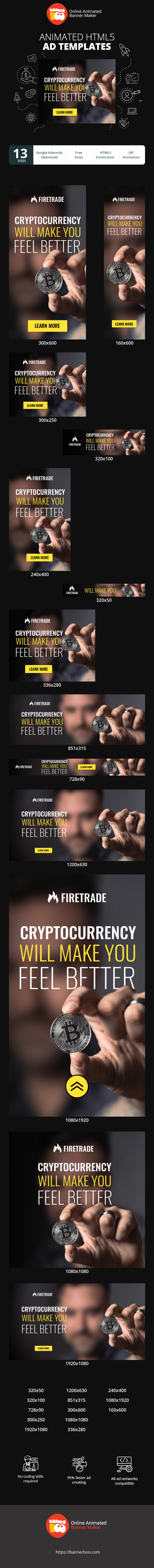 Banner ad template — Cryptocurrency — Will Make You Feel Better