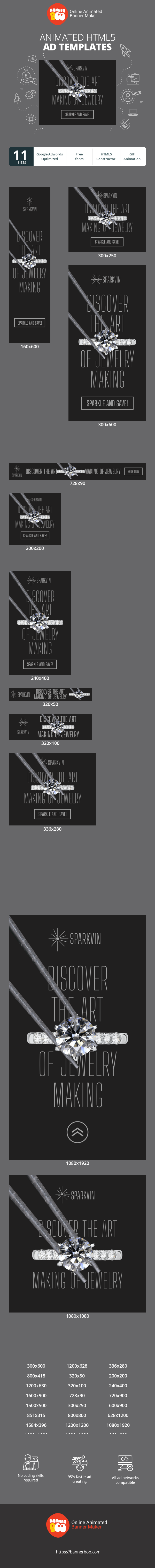 Banner ad template — Discover The Art Of Jewelry Making — Jewelry