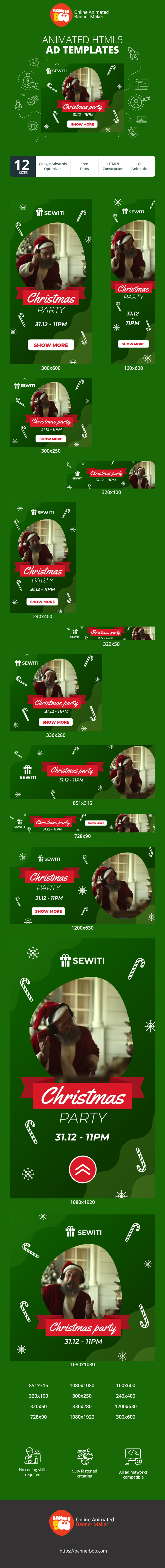 Banner ad template — Christmas Party — 31.12 - 11PM