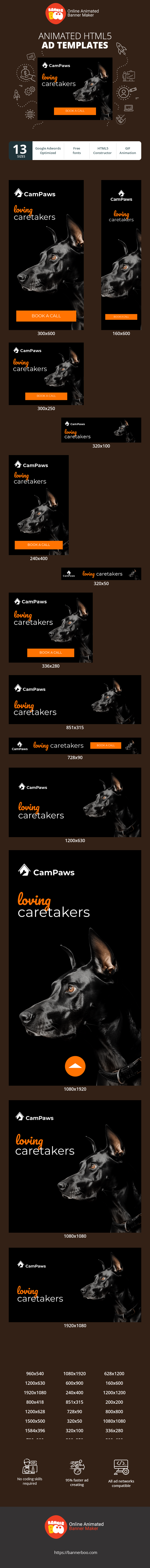 Banner ad template — Loving Carers — Certified Professionals