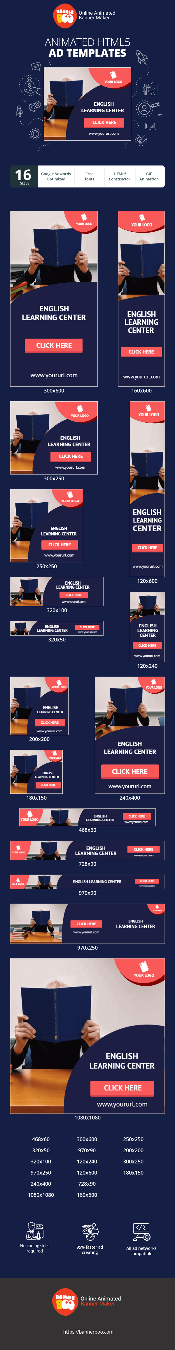Banner ad template — English Learning Centre