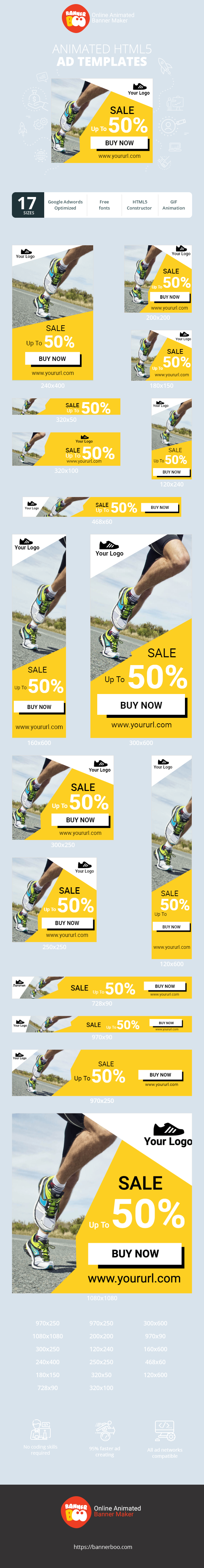 Banner ad template — Sale Up To 50% — Buy Now!