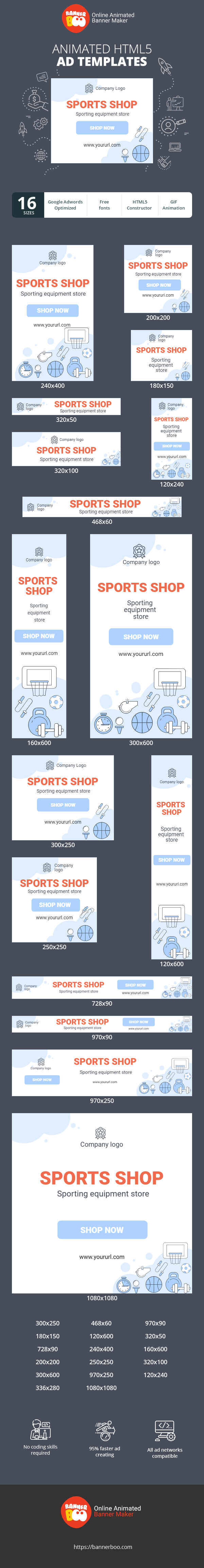 Banner ad template — Sports Shop — Sporting Equipment Store