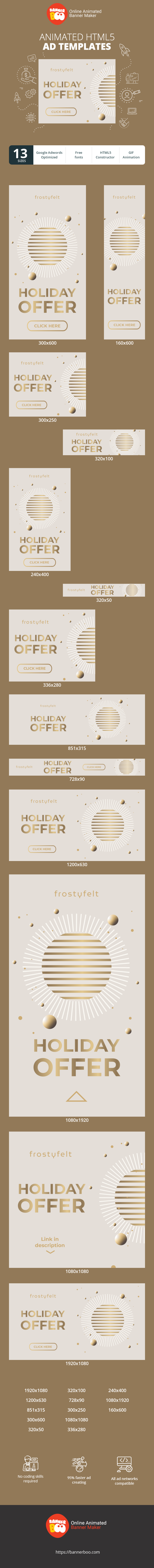 Szablon reklamy banerowej — Urlaubsangebot — Weihnachten