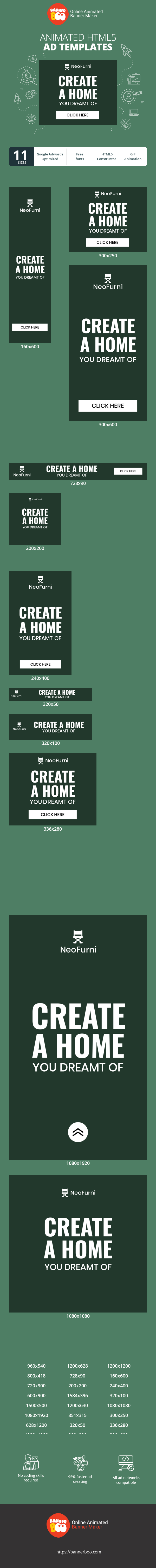 Banner ad template — A Home You Dreamt Of — Always Best At Making You Happy