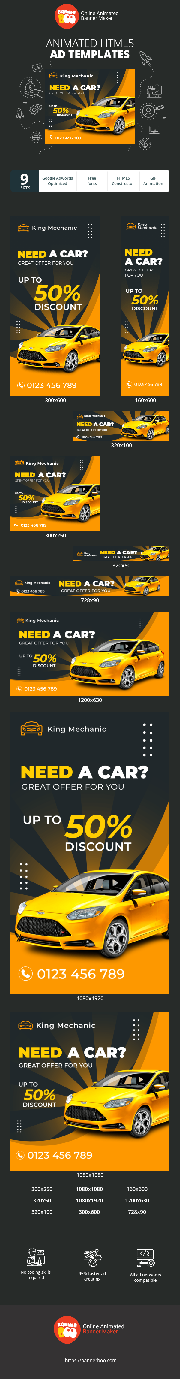 Szablon reklamy banerowej — Brauchen Sie ein Auto? — Tolles Angebot für Sie