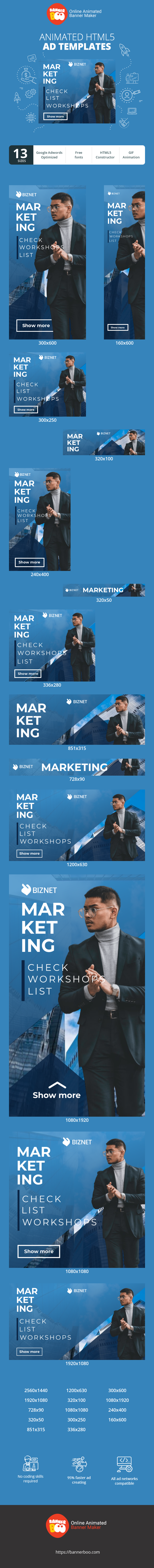 Szablon reklamy banerowej — Marketing — Liste der Check-Workshops
