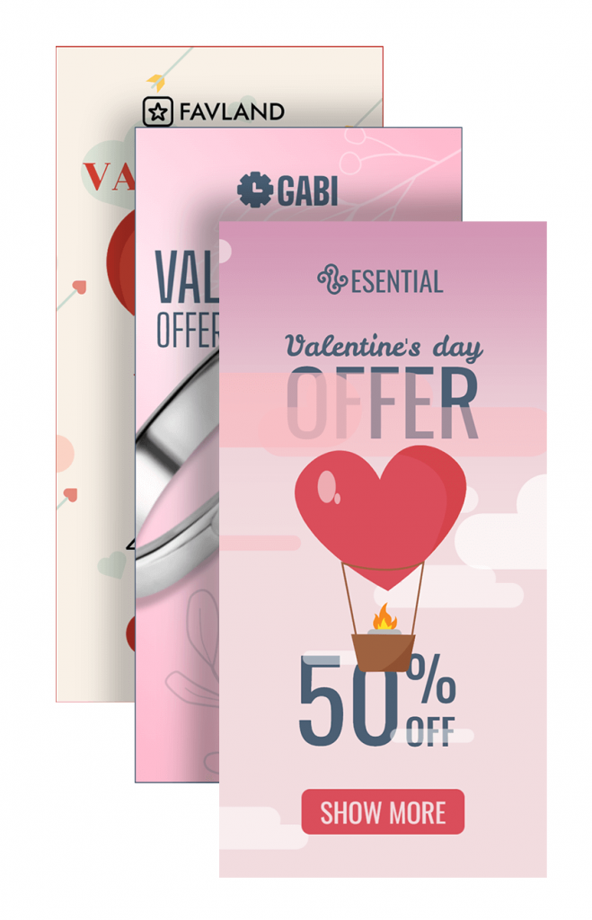 Valentine's Day HTML5 Banner Templates