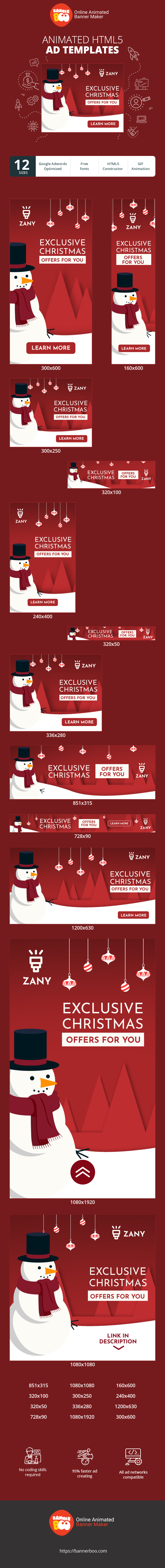Banner ad template — Exclusive Christmas Offers — For You