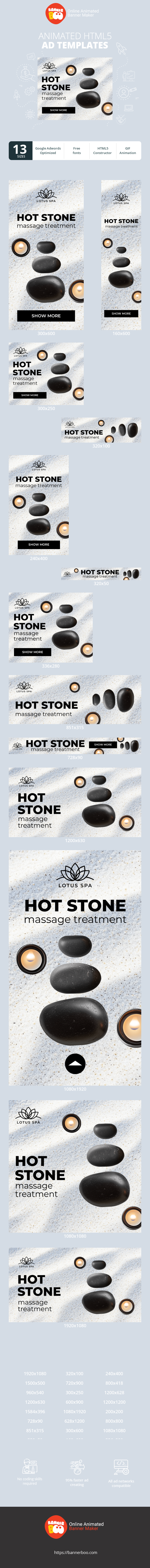 Banner ad template — Hot Stone — Massage Treatment