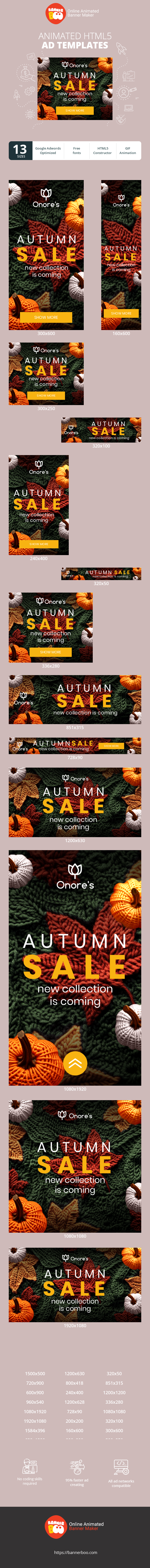 Banner ad template — Autumn Sale — New Collection Is Coming