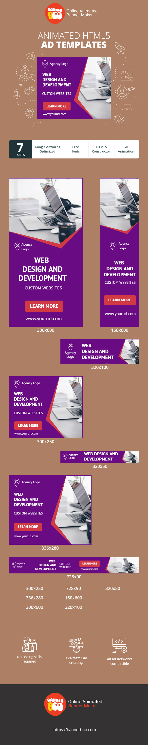 Banner ad template — Web Design and Development — Custom Websites