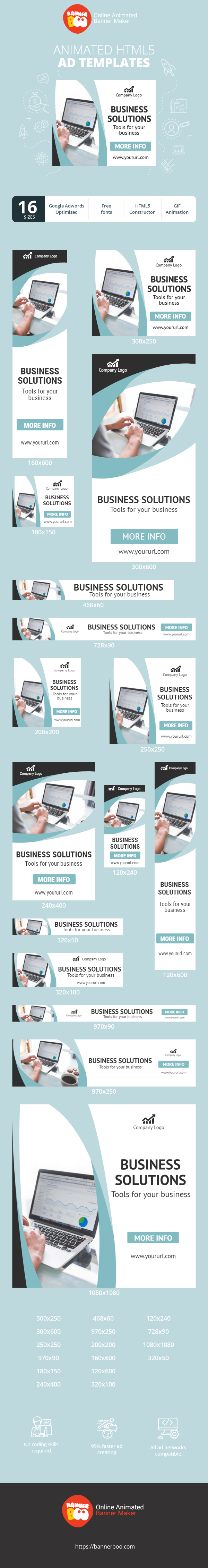 Banner ad template — Business Solutions — Tools for Your Business