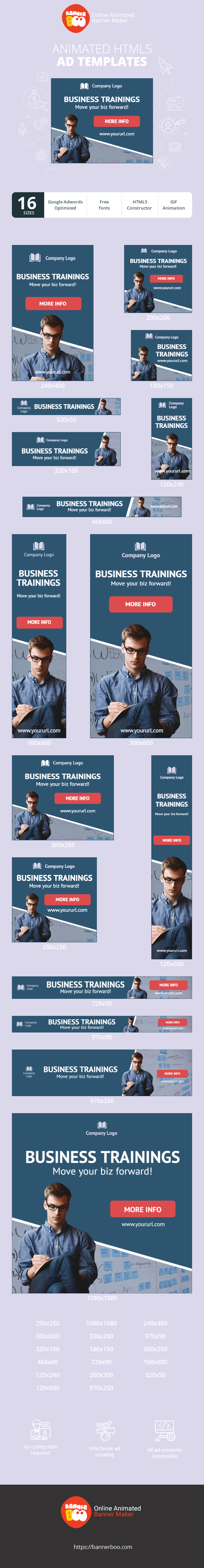 Banner ad template — Business Trainings — Move Your Biz Forward