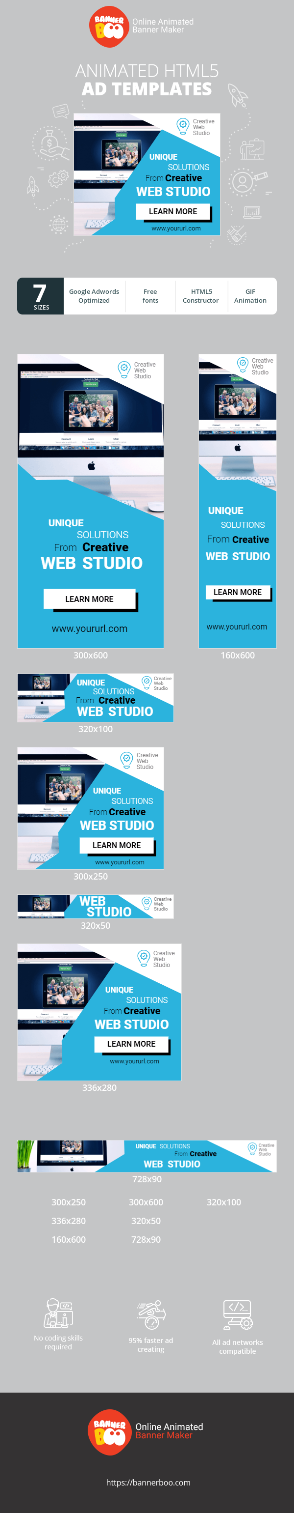 Szablon reklamy banerowej — Unikalne rozwiązania od kreatywnego studia internetowego