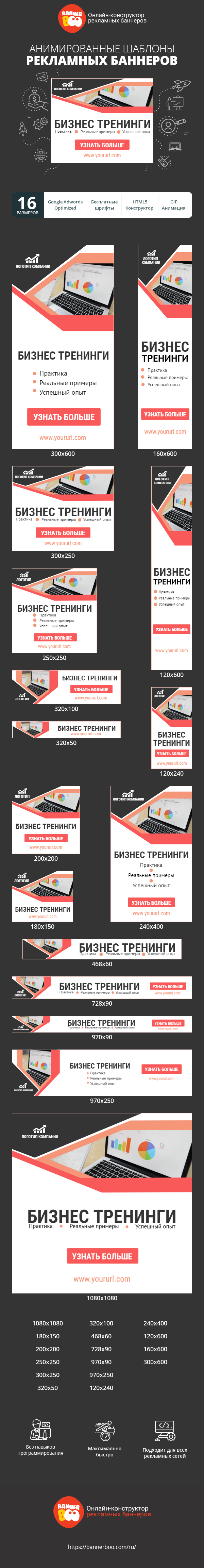 Шаблон рекламного баннера — Бизнес тренинги