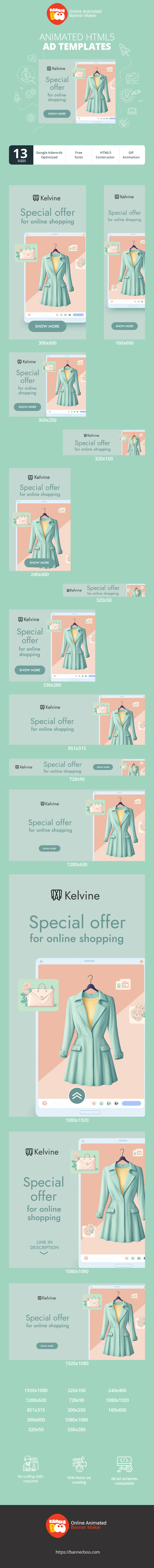 Banner ad template — Special Offer For Online Shopping — E-Commerce