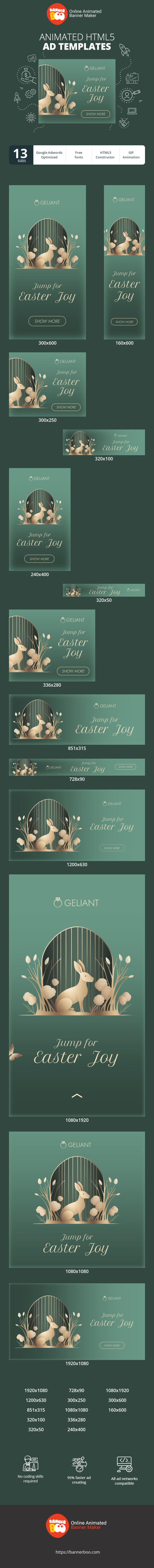 Szablon reklamy banerowej — Spring für Osterfreude — Ostern