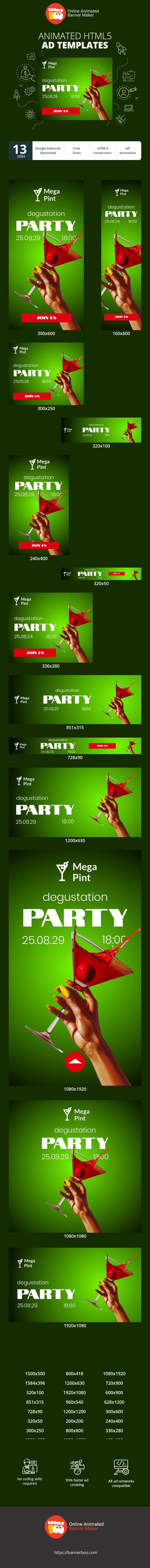 Banner ad template — Tasting Party — 25.08.29 18:00